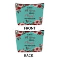 thumbnail image 2 of WIRESTER Double-Sided Printed Canvas Cosmetic Bag, Makeup Bag, Cosmetic Pouch for Women - Christian Bible Verses Philippians 4:13, 2 of 6