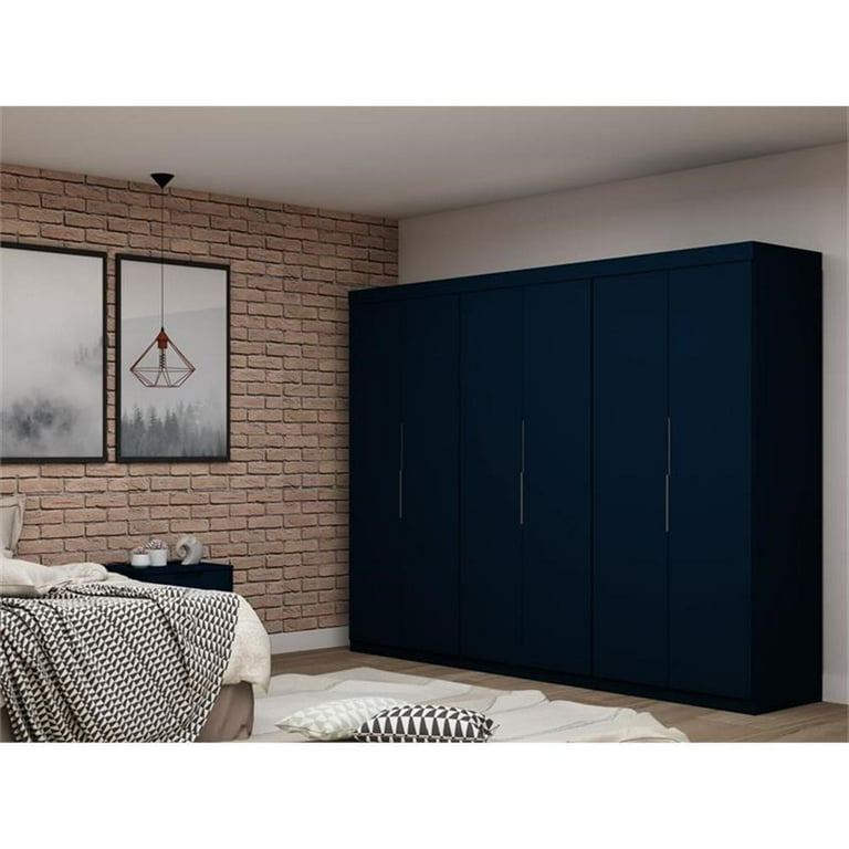 Manhattan Comfort Mulberry 3-Piece Wood Wardrobe Closet Set in