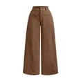 thumbnail image 6 of WULMLEO Womens Sweatpants Corduroy Fall Winter Wide Leg Elastic Waist Trousers Soft Athletic Bottoms 2026 Casual Travel Pant with Pockets Coffee S, 6 of 9
