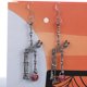 thumbnail image 5 of Vintage Metal Human Skull Dangle Earrings Halloween Dancing Skeletons Earrings, 5 of 5