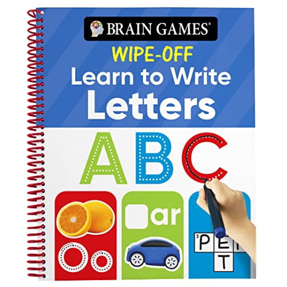 Pre-Owned Brain Games Wipe-Off - Learn to Write: Letters (Kids Ages 3 to 6) (Spiral-bound) 164558691X 9781645586913