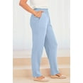 thumbnail image 3 of Roaman's Women's Plus Size Straight Leg Soft Knit Pull On Pant, 3 of 5