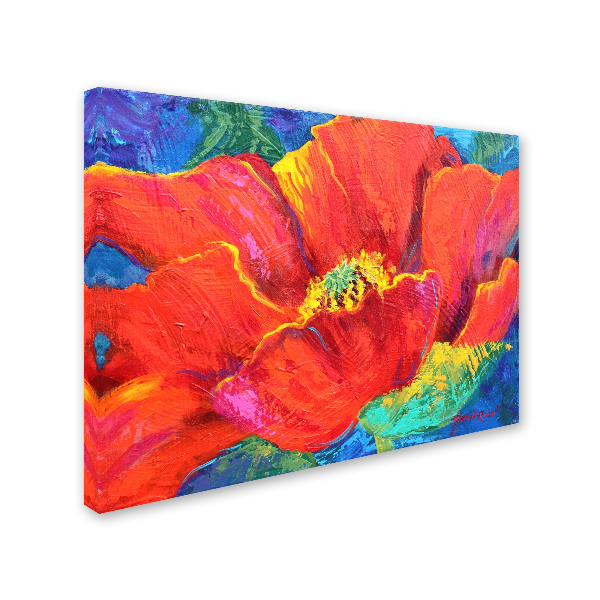 Trademark Fine Art 'Passion Poppy' Canvas Art by Marion Rose