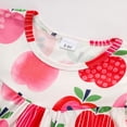 thumbnail image 5 of ZEHJUHAN Baby Girl Apple All-Over Print Round Neck Back to School Dress Flutter Sleeve A-Line Soft Dress Red，18-24M, 5 of 7