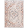 thumbnail image 2 of SAFAVIEH Baltimore Tamara Medallion Polyester Machine Washable Area Rug, Beige/Rust, 5'3" x 7'6", 2 of 12