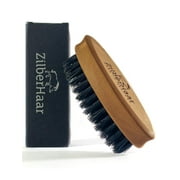 ZilberHaar - Soft Pocket Beard Brush - Boar Bristles and Pearwood Grooming Tool - Made in Germany