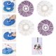thumbnail image 4 of 4 Pieces Spin Mop Head Mop Head Mop Heads Microfiber Replacement Mop Head Replacement Mop Head for Spin Mop White and Purple, 4 of 5