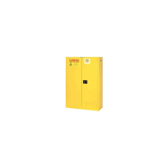 Jamco Products 237292 90 gal Global Industrial Flammable Cabinet with Manual Close Double Door - 43 x 34 x 65 in.