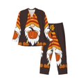 thumbnail image 1 of Fotbe Fall Gnomes Pijama de Hombre con Estampado de Manga Larga, Conjunto de 2 Piezas, Ropa de Dormir Suave y Cómoda con Bolsillos-Large, 1 of 7