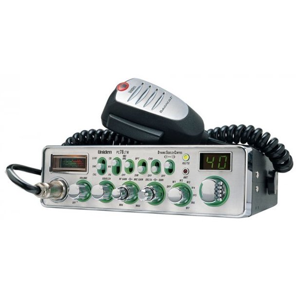 Uniden PC78LTW 40 Channel CB Radio Mobile AM S/RF/SWR/Mod w/Mic & DC