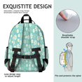 thumbnail image 5 of Turquoise Daisy Flower Yellow Centers Pattern Backpack for School,Cute School Bag,Schoolbag with Adjustable Shoulder Straps & Padded Back,15.25"x11.5"x5.25", 5 of 5