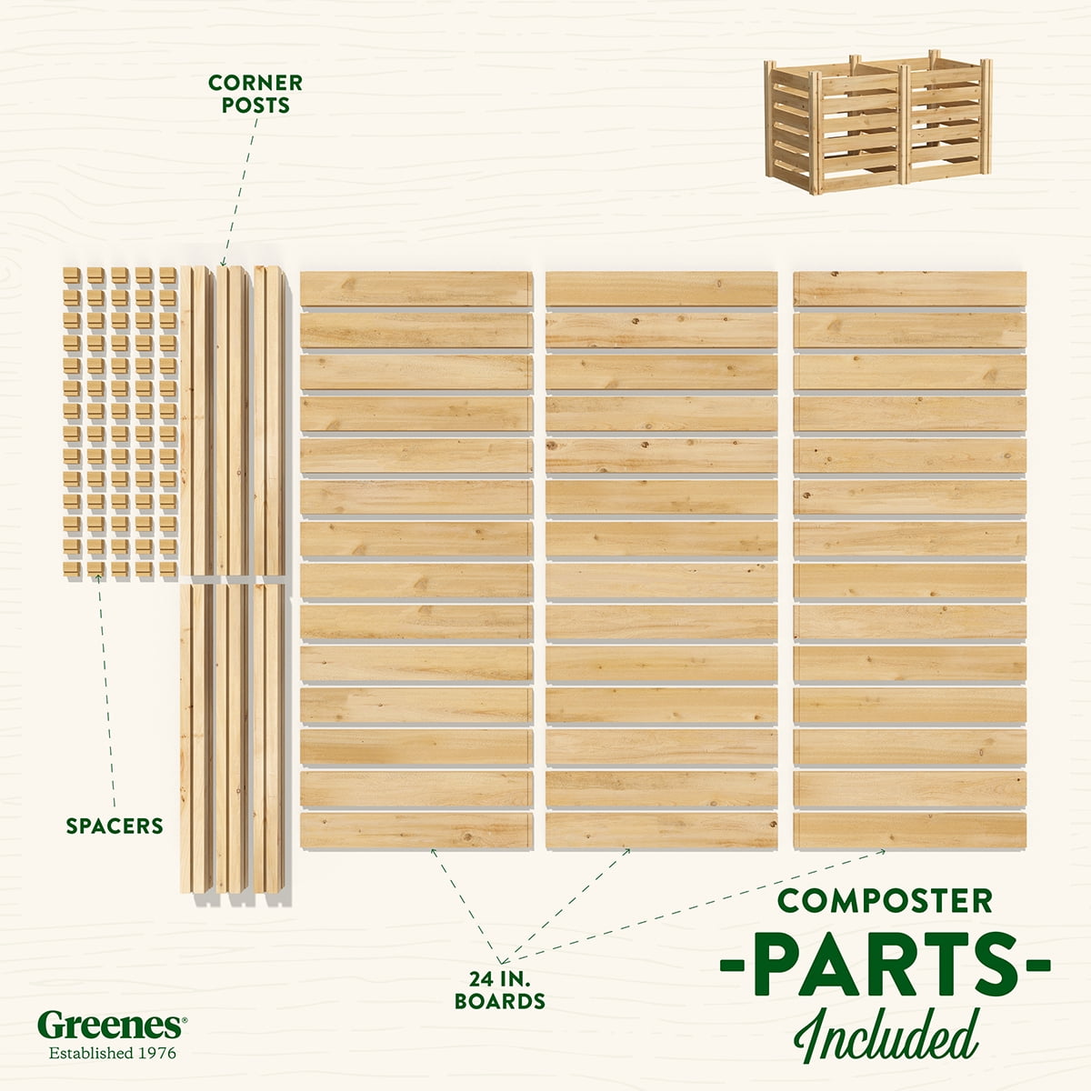 Greenes Fence Cedar Composter - Thumbnail 4