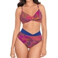 thumbnail image 2 of Women's Skinny Dippers 6540344 Tangerang Trixie Twist Bralette Swim Top (Sunset L), 2 of 6