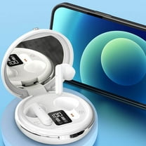 Oggfader Wireless Earbuds Bluetooth 5.3 Wireless Headphones Digital Display New Wireless Bluetooth Headset HIFI Sound Quality In ear Mini Automatic Pairing White