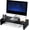 black, variant on Solid Wood Monitor Stand Riser, Monitor Riser with 2 Adjustable Height, 15.8 inch Computer Riser for Computer, iMac, PC, Printer, Computer Monitor Stand for Home & Office, Natural