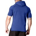 thumbnail image 4 of CIENVNSTG New Mens Hoodies Sweatshirts Short Sleeve Men Hoodies Sweatshirt Casual Solid Color Man hoody For Male Hooded Blue L, 4 of 5