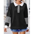 thumbnail image 3 of Zeagoo Fall Sweatshirts for Women Button Up Tops Henley V Neck Pullover Casual Comfy Shirts Fashion Clothes, 3 of 6
