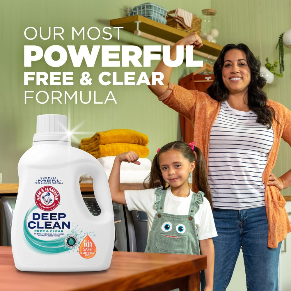 ARM & HAMMER Deep Clean Free & Clear Liquid Laundry Detergent 75 fl oz - 2 count