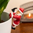 thumbnail image 1 of Santa Claus Snowman Sculpture Flowerpot Vase Wall Hanging Decoration Resin Ornament Gift, 1 of 8