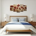 thumbnail image 4 of ZHONGYUTONG Red Poppies Flower Canvas Wall Art 5 Pieces Retro Poppy Floral Painting Prints Elegant Rustic Picture Artwork Bathroom Home Decor (8"x14"x2 8"x18"x2 8"x22"x1), 4 of 6