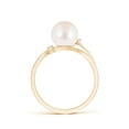 thumbnail image 5 of ANGARA Freshwater Cultured Pearl Bypass Split Shank Ring in 14K Yellow Gold for Women | June Birthstone, Birthday, Anniversary, Jewelry Gift for Women | Pearl Ring, 5 of 7