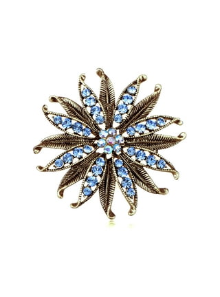 Blue Hawaiian Plumeria Flower Pin Swarovski Crystal Pin Brooch And Pen –  jewelry