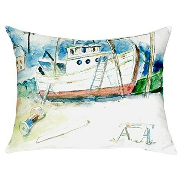 Betsy Drake NC698 16 x 20 in. Old Boat No Cord Pillow