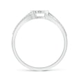 thumbnail image 2 of ANGARA Natural 0.07 Ct. Diamond Heart Ring in Sterling Silver for Women (Ring Size: 3), 2 of 8