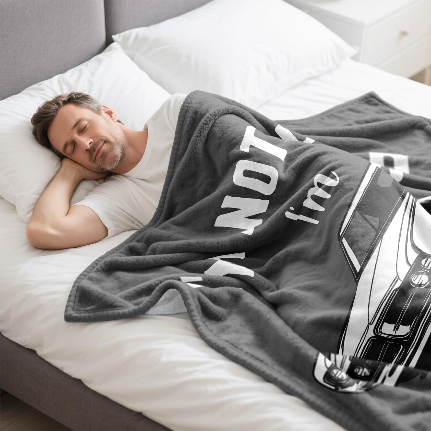 Dad Gifts, Blanket Gifts for Men, Birthday Gifts for Dad & Grandpa, Funny Gag Gift for Him, Cool Unique Gifts for Men Who Have Everything, Great Over The Hill Gift Idea Throw Blanket