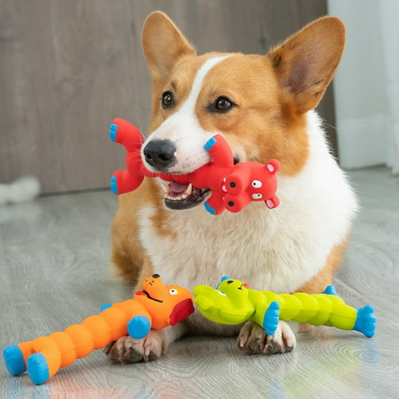 shenmeida Squeaky Dog Toys for Small Dog, Funny Rubber Dog Squeaky Toys, Latex Dog Chew Toys for Puppy