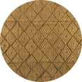 thumbnail image 1 of Ahgly Company Indoor Round Abstract Brown Modern Area Rugs, 4' Round, 1 of 4