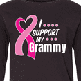 thumbnail image 4 of Inktastic Breast Cancer Awareness I Support My Grammy with Pink Ribbon Long Sleeve Youth T-Shirt, 4 of 5