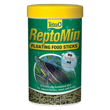 Tetra ReptoMin Floating Food Sticks, Food for Aquatic Turtles, Newts and Frogs, 3.7 oz (Pack of 2)