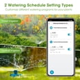 thumbnail image 2 of yeacher Smart Garden Watering Timer with Rain Delay, Bluetooth Remote Control, Alexa & Google Assistant Compatible, IP55 Waterproof, BSP3/4" Thread, AA Battery Powered (Batteries Not Included), 2 of 6