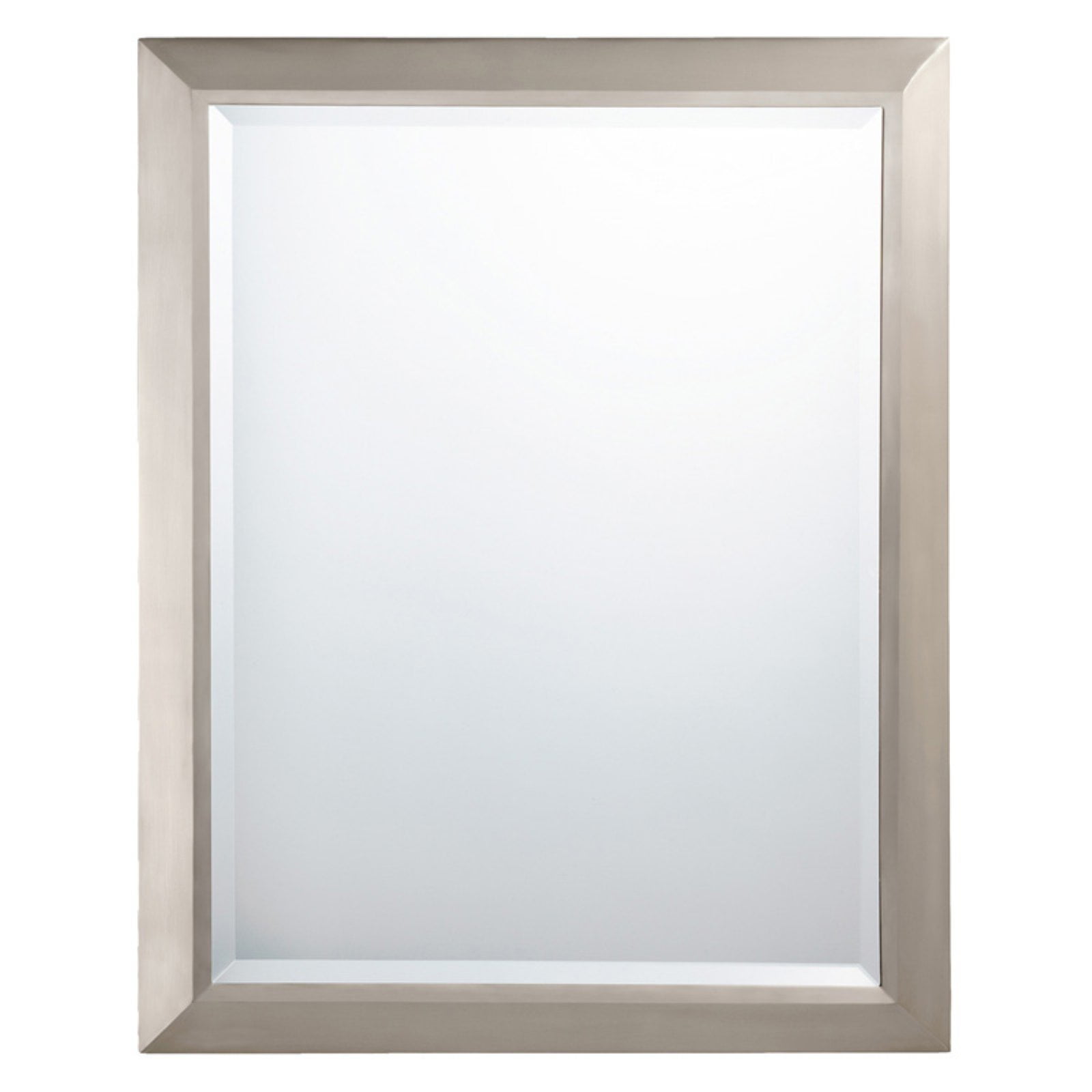 Aptations 21873 Minimalist Rectangular Wall Mirror In Brushed Nickel for sale online Br 