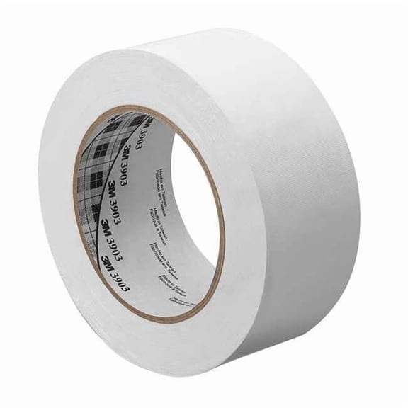 3m Duct Tape,White,1 in x 50 yd,6.5 mil 1-50-3903-WHITE
