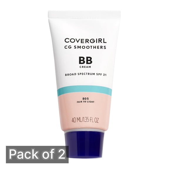 CoverGirl Smoothers SPF 21 Tinted Coverage, Fair to Light [805], 1.35 oz (Pack of 2)