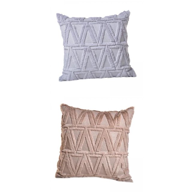2x Funda de Cojín Estilo Ins Moderno, Cojín Geométrico de Macramé Hecho a Mano Macarena Funda de almohada