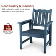 thumbnail image 2 of Stoog Patio Chair Set of 2, Outdoor Garden Chairs with Backrest, Oversized All-Weather Dining Chair Set, 400 lbs Weight Capacity, Blue, 2 of 7