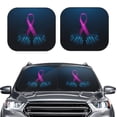 thumbnail image 2 of Sikiie Two Human Hands are Holds Pink Ribbon Awareness Print Foldable Car Windshield Sun Visor, Car Window Sunshade Suitable for Sedan, SUV and Truck Car Accessories-Small, 2 of 6