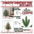 thumbnail image 4 of Small Christmas Tree with Lights | Christmas Tree with 57 PE Tips, 8 Pinecones, 8 Berries, 45 Lights | Fluffy Pre-Decorated 2ft Xmas Tree - Add Festival Touch | Green Mini Christmas Tree, 4 of 7