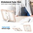thumbnail image 5 of XYX for iPad Pro 11 inch (2022/2021/2020/2018) Case, 3in1 Heavy Duty Shockproof Tablet Case with Stand, Shoulder Strap, Cream Rose Gold, 5 of 7