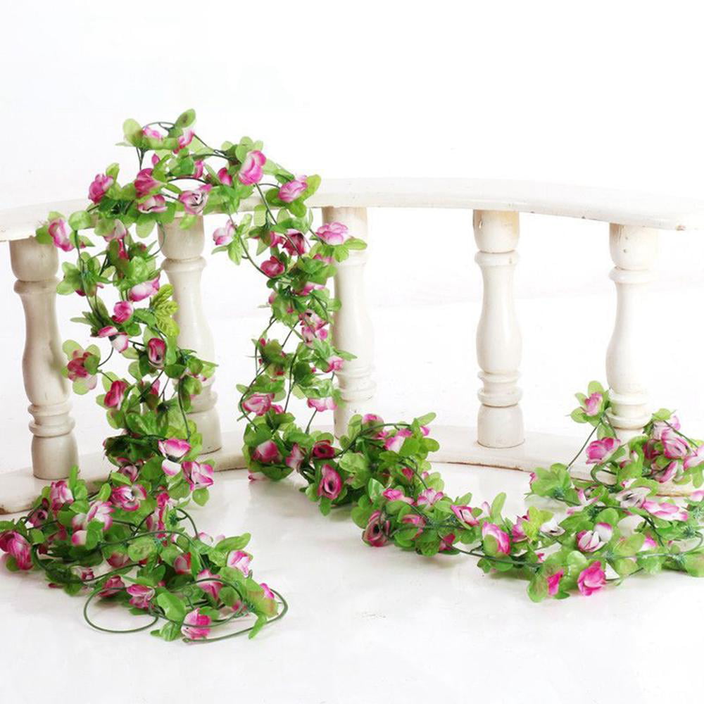 Details about   Best Artificial Silk Mini Rose Ivy Garland Hanging Vine Bud Flower Green H3G7 