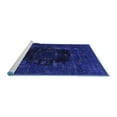 thumbnail image 2 of Ahgly Company Machine Washable Indoor Square Persian Blue Bohemian Area Rugs, 8' Square, 2 of 4