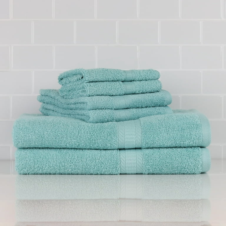 Mainstays Soft & Plush Adult 6-Piece Washcloth Set, White