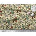 thumbnail image 2 of Soimoi Crepe Silk Fabric Bird & Leaf Bird Print Fabric by the Yard 42 Inch Wide, 2 of 3
