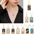 thumbnail image 6 of Aellinatey Rectangular Pendant Necklace Mystical Tarot Pendant Necklace for Tarot Lover, 6 of 21