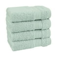 thumbnail image 3 of Cotton Paradise 100% Cotton 4 Piece Washcloths, Soft Absorbent Small Hand Face Towels Wash Rags for Body, Mint, 3 of 5
