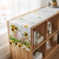 thumbnail image 6 of Table Runners 70 Inches Long Dress Scarves, Spring Sunflowers Farmhouse Coffee/Dining/Kitchen Table Decor, Holiday Table Runner, Country Bicycles Yellow Flowers Wooden 13x70 Inch, 6 of 9