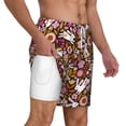thumbnail image 3 of Goofa Flower Bunny Printed Men's Swim Trunks Board Shorts Quick Dry Mens Swimming Trunks with Compression Liner,Breathable Fit Hawaii Beach Shorts-XX-Large, 3 of 9